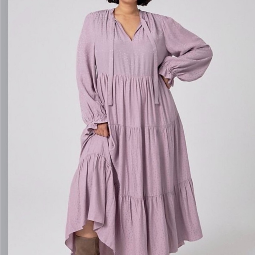 Maeve Lilac Long Sleeve Maxi Dress
